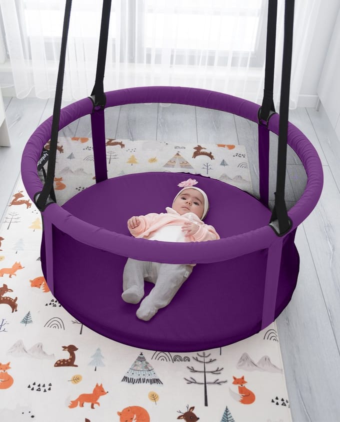 Kinder Schommel mand - Baby Basket Swing - Paars