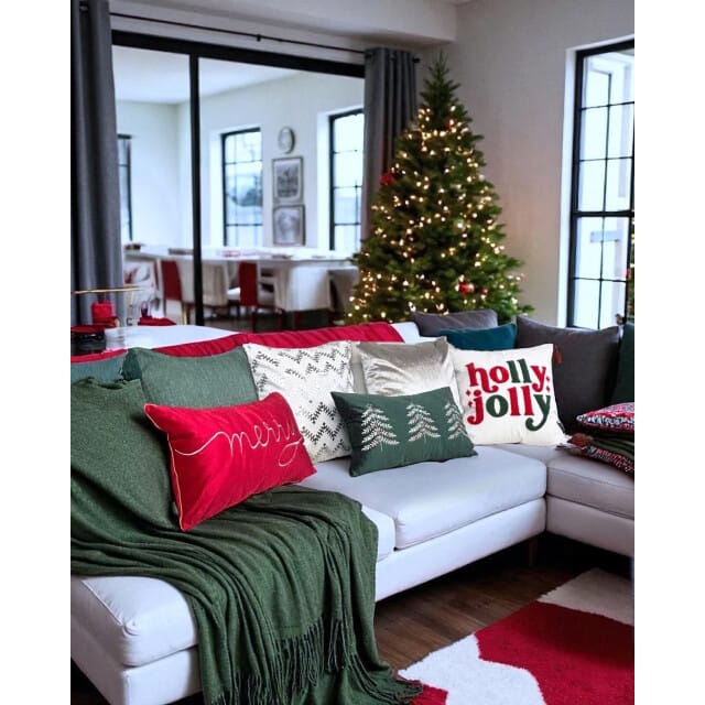 NOVÉE Sierkussen velvet tree | 30 x 50 cm | fluweel/polyester