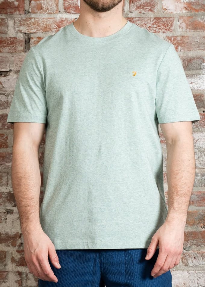 Farah Danny reg ss tee - grove green marl