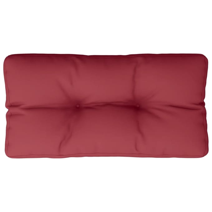 vidaXL - Palletkussen - 70x40x12 - cm - stof - wijnrood