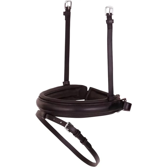 Leren Paardenneusriem, groot, gebogen BR Equitation Pull-back