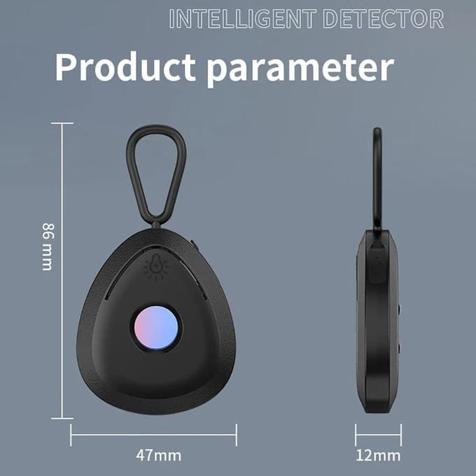 Anti Candid Verborgen Camera Detector Infrarood Scanner Draagbare Pinhole Verborgen Lens Detectie Gadget Anti-Spionage Beveiligingsbescherming zwart