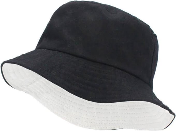 Jumada's - Reversible Bucket Hat - S/M - Zwart/Beige
