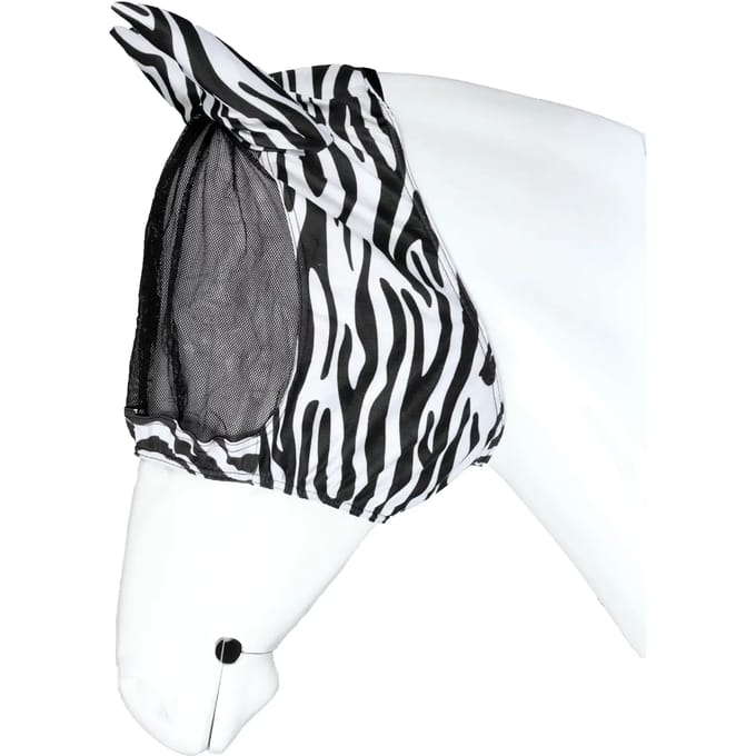 Horka Vliegenmasker Eczeem Zebra Pony Mesh Zwart/wit