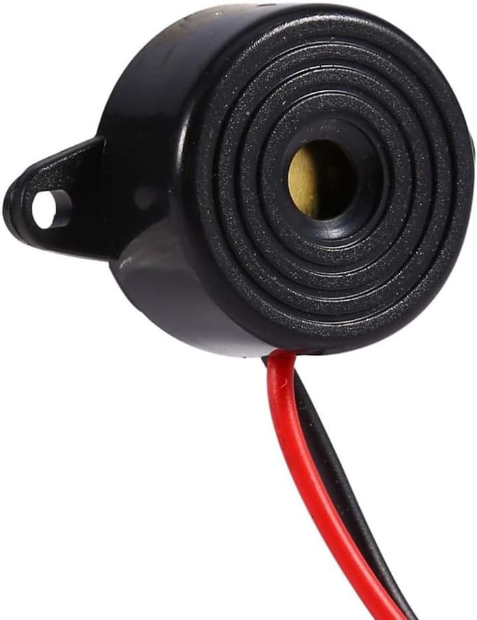 Dailygoody - Intercom buzzer - Piezo alarm - Continu geluid - Zwart - Waarschuwingsbuzzer - 3-24V - Geschikt voor dashboard - 100mm
