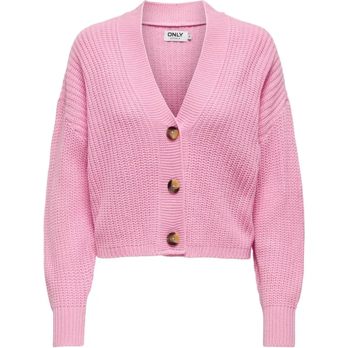 Regular fit gebreid jack met enkelrijige knoopsluiting Model 'CAROL NICE'