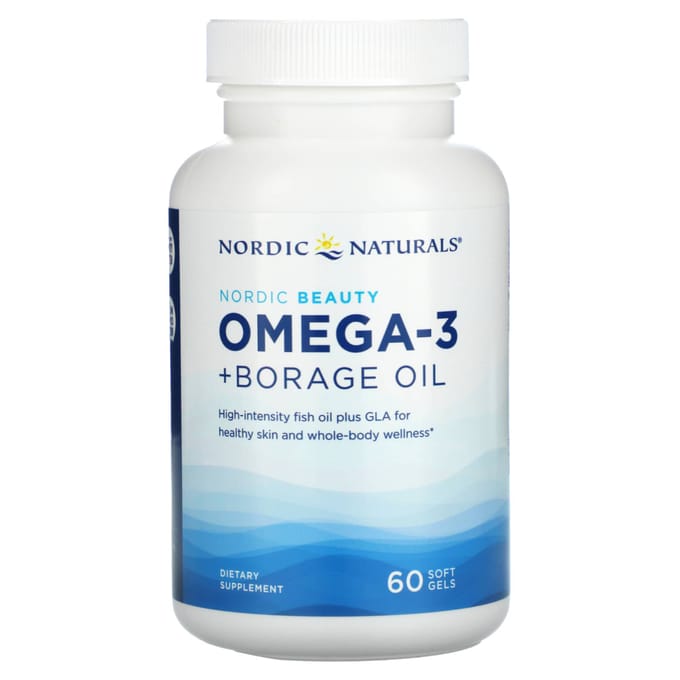 Nordic Naturals, Nordic Beauty, Omega3 + Boragieolie, 60 Softgels