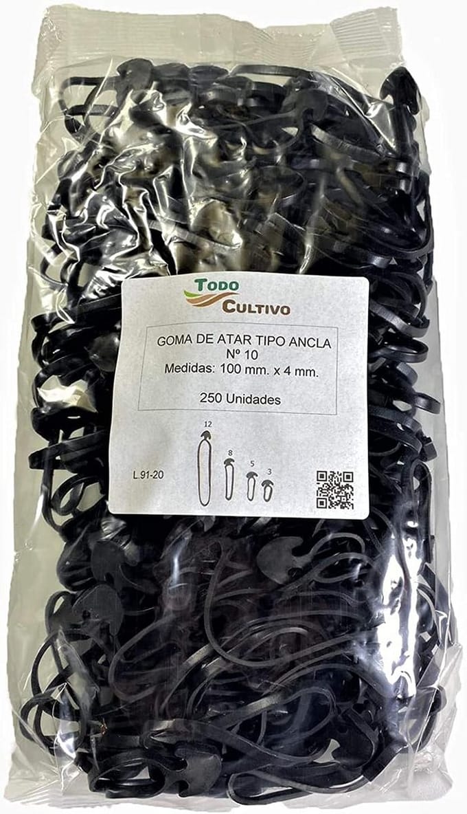 250 Elastische Bindclips voor Tuinbouw en Wijnbouw - Versterkt EPDM Rubber