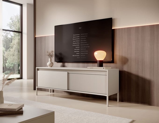 Meubella - TV-Meubel Saran - Beige - 153 cm