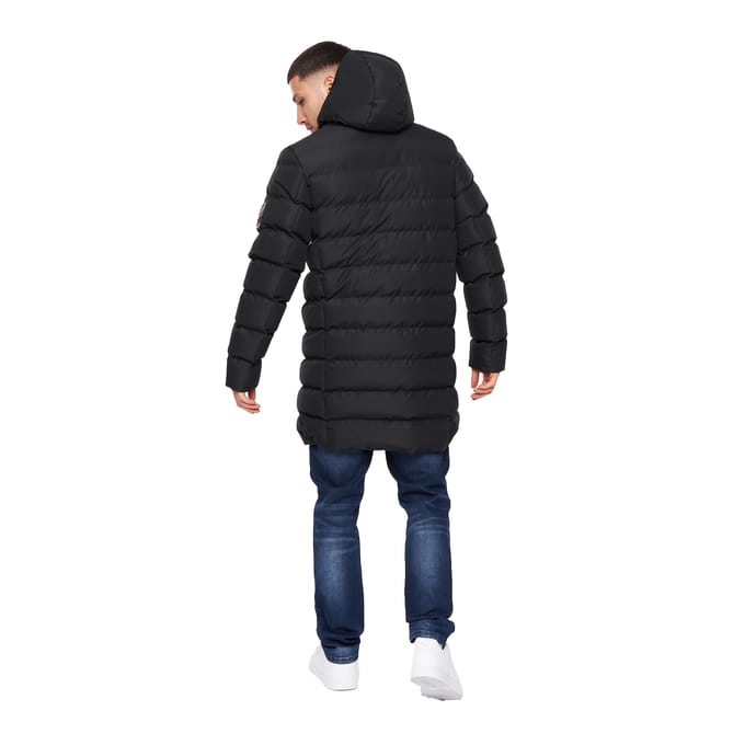 Crosshatch Heren Longkamp Jas (Zwart)