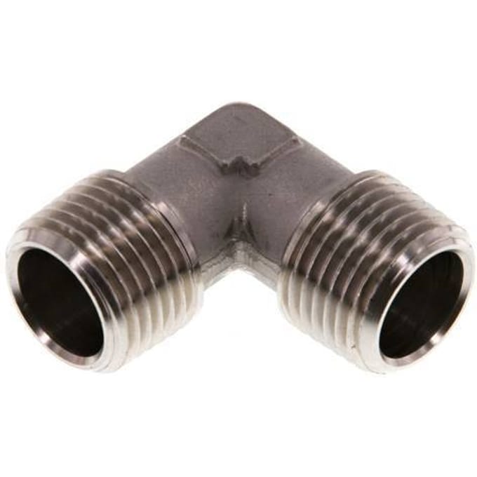 R 1/2'' Buitendraad RVS L-Fitting 90graden 150 Bar - FL2E-M-S-012R