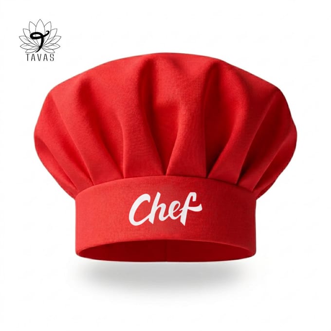 Tavas Chef Koksmuts - Rood - Koksmuts voor volwassenen