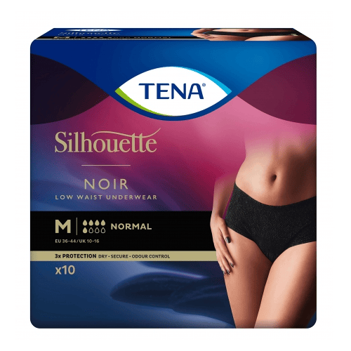 Tena Silhouette Normal Zwart - Lage Taille Medium - 6 pakken van 10 stuks