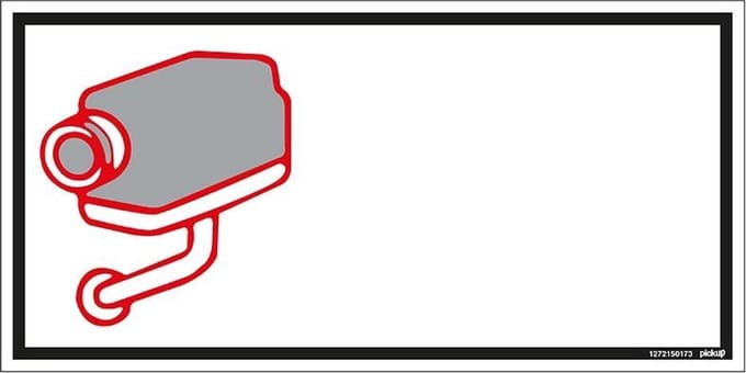 Pickup bord panneau 30x15 cm - Camerabewaking Belgie