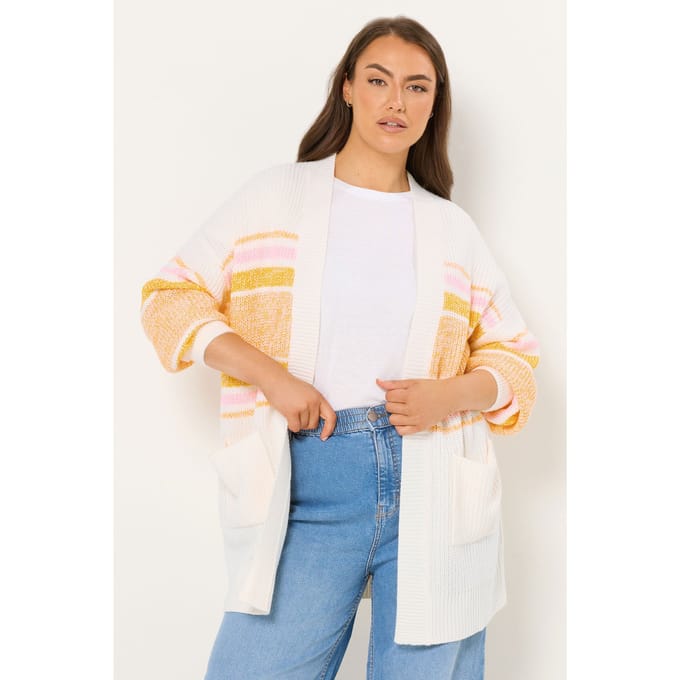 Yours Roze Midivest Met Kleurvlakken Size 58-60