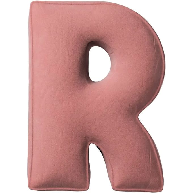 Kussen letter r Yellow Tipi Posh Velvet
