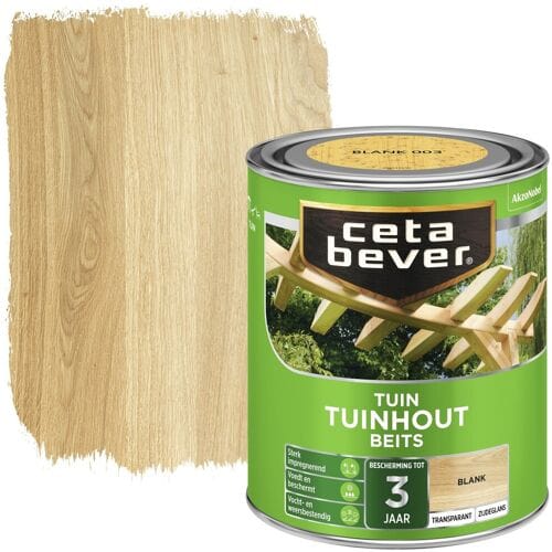 Cetabever - Tuinbeits Tuinhout Transparant - Blank - 750 Ml