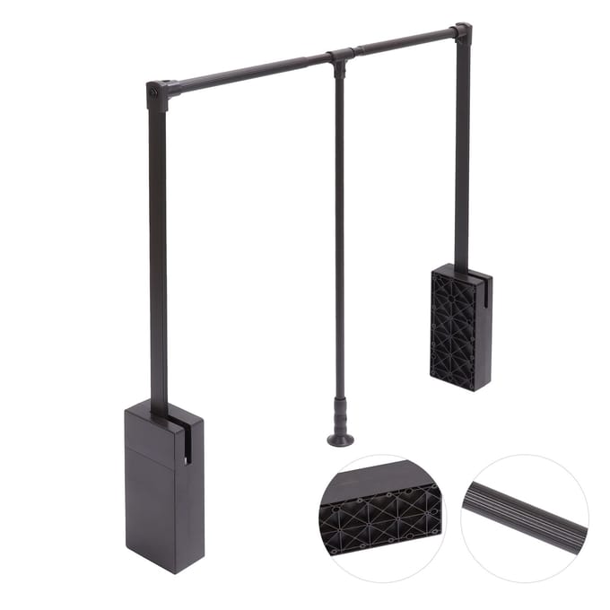Tringle de garde-robe rétractable et pliable