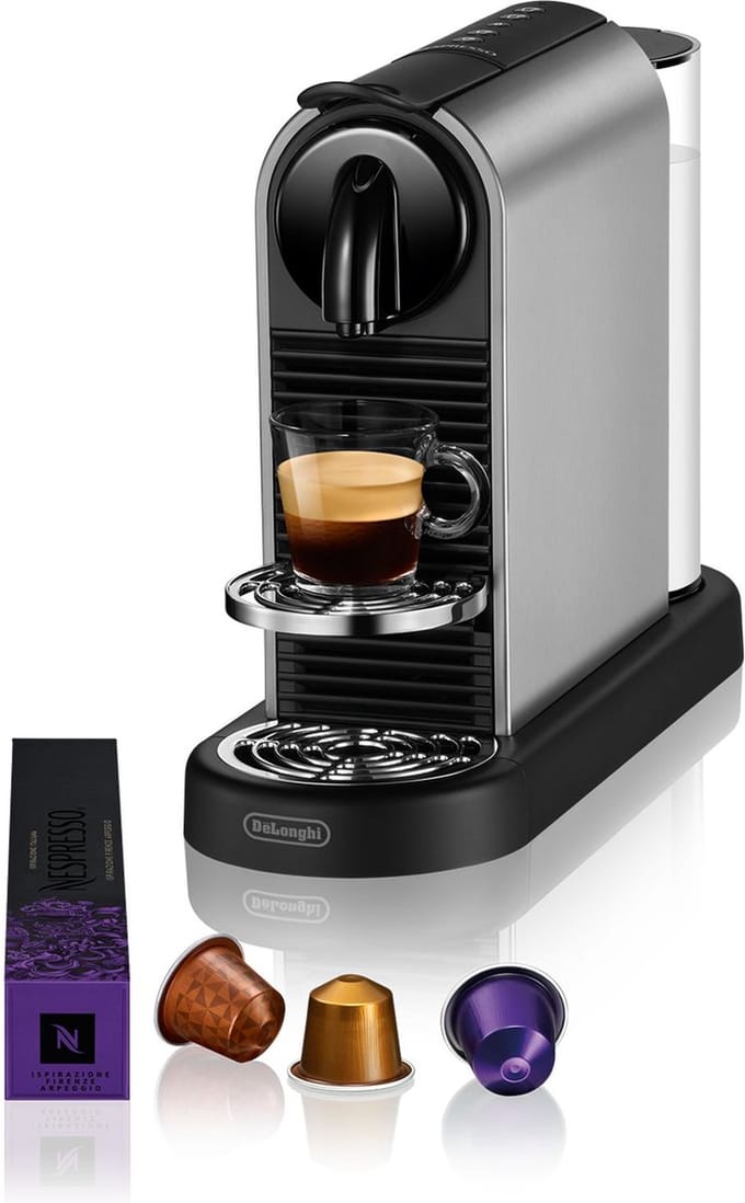 De'Longhi Nespresso CitiZ Platinum EN220.T - Koffiecupmachine - Titanium