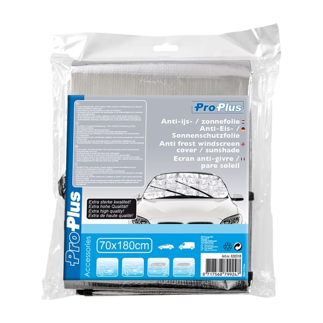 ProPlus Multifunctioneel auto zonnescherm en anti-vorst deken - 70 x 180 cm - Compact en eenvoudig te gebruiken