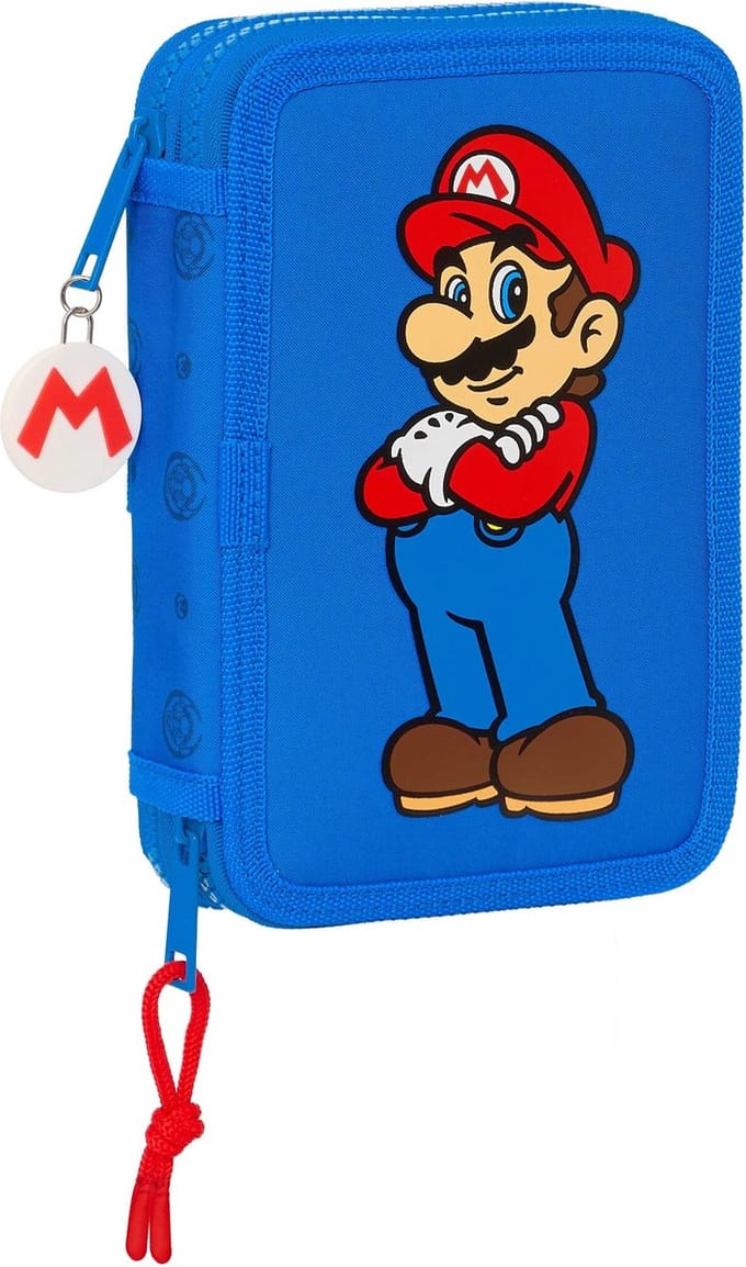 Super Mario Gevuld Etui, Play - 28 st. - 19,5 x 12,5 x 4 cm - Polyester