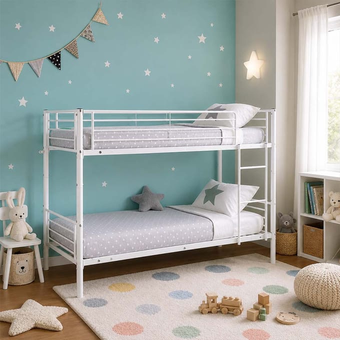 Milton & Oldbrook Deelbaar Stapelbed 90 x 200 cm Florina Wit