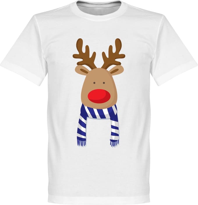 Reindeer Supporter T-Shirt - Blauw/Wit - L