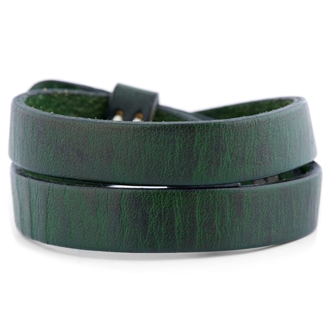 Groene Jackson Lederen Armband