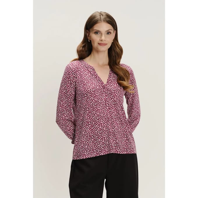 Dames gebreide blouse met bloemenprint Greenpoint