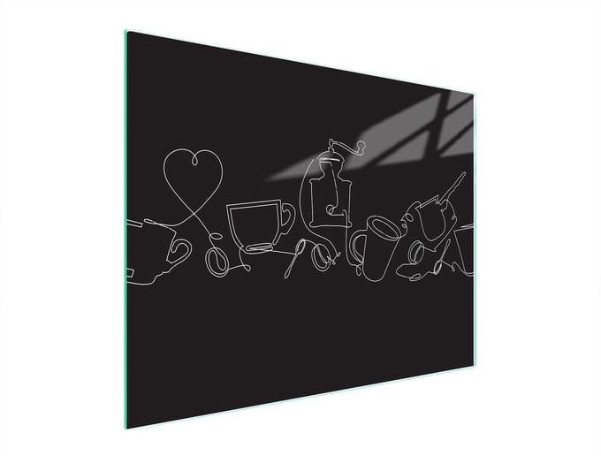 TMK ArtDeko - Snijplank - Glas - 52x40 cm - Zwart