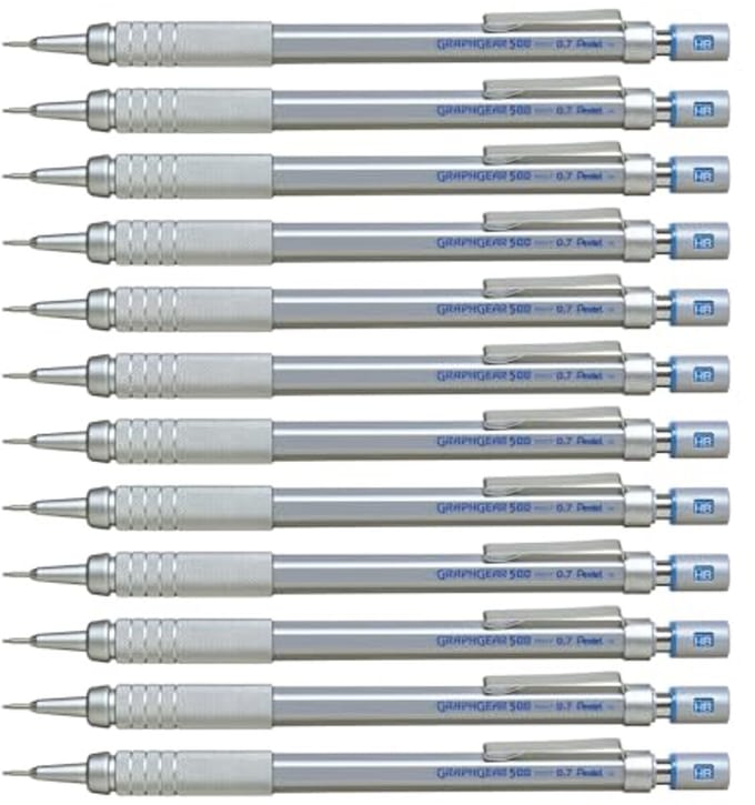 Mechanisch potlood 0.7 mm met metalen grip en instelbare hardheidsindicator
