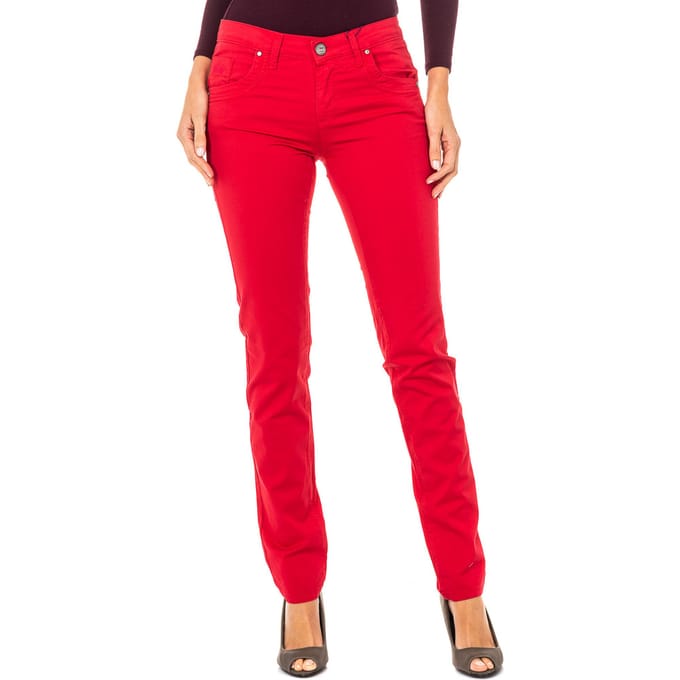 Stretch elastische broek met dun gesneden zomen LWT006 vrouw
