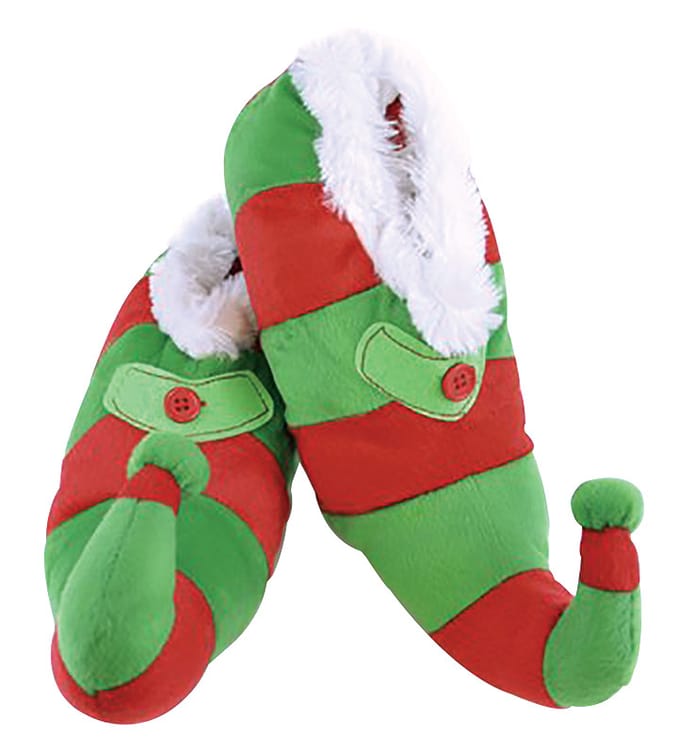 Nieuwigheid Kinderen Kerst Elf Pantoffels - Rood Groen