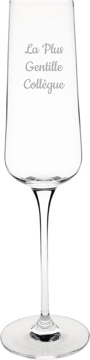 Champagneglas gegraveerd - 27cl - La Plus Gentille Collègue