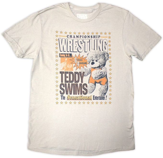 Teddy Swims - Wrestling Heren T-shirt - S - Creme