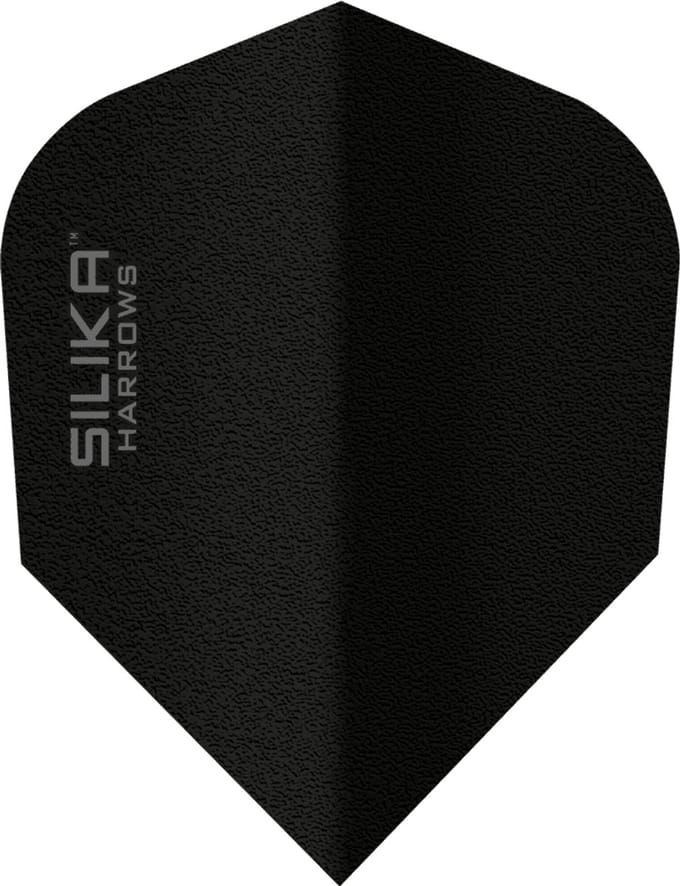 Harrows Silika Solid Black NO6 Tough Crystalline Coated - Dart Flights