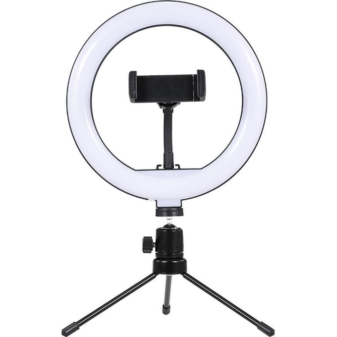8 inch LED Desktop Video Ringlicht Selfie Lamp Met Desktop Statief Standaard USB Stekker Voor YouTube Tik wit