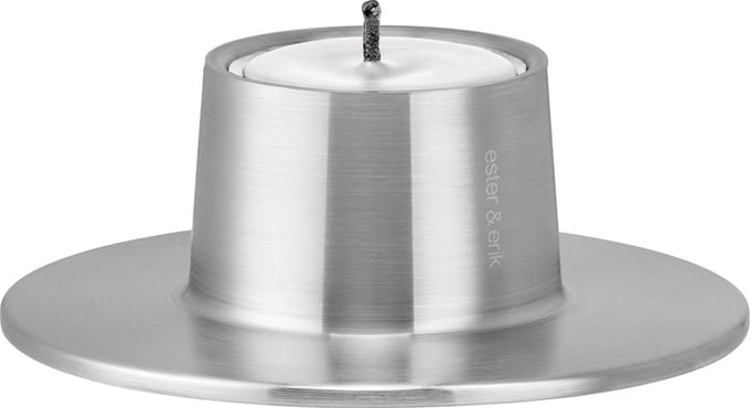 Ester & Erik | Outdoor Candle Holder Small Silver | Incl. Candle | Incl. Candle extinguishers | Luxury