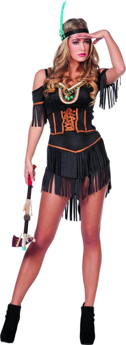 Sexy Indiaans outfit kort - Maat 44
