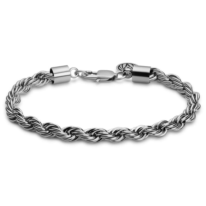 Essentials | 6 mm Zilverkleurige Armband met Gedraaide Schakels