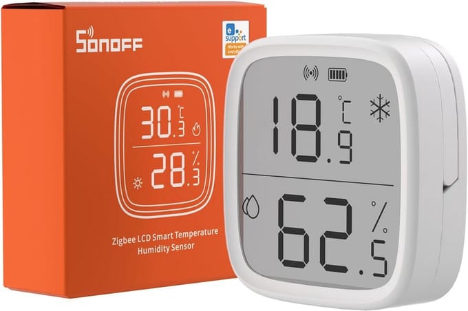 Slimme Temperatuur en Vochtigheidssensor met LCD, ZigBee Hygrometer