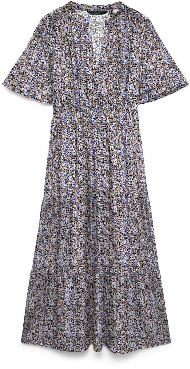 VERO MODA - VMEASY JOY S/S V-NECK 7/8 DRESS WVN - Dames - Maxi jurken