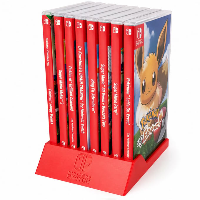 Game Houder Geschikt voor Nintendo Switch – Game Card Opbergbox voor 8 Spellen – Compacte Organizer – Rood
