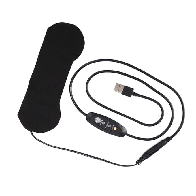 Draagbare USB Elektrische Kleding Verwarmingspad Oogmasker Verwarmde Pad Mat Laken Verwarmer black