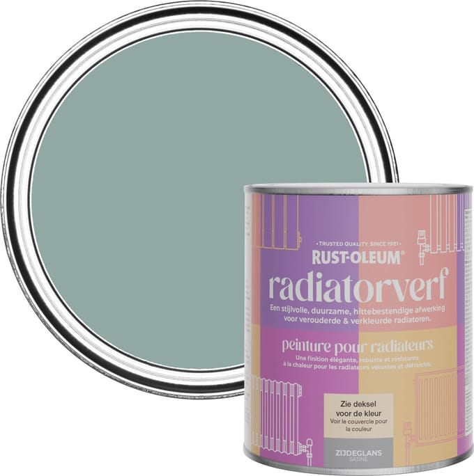 Rust-Oleum Blauw Radiatorverf Zijdeglans - Gresham Blauw 750ml