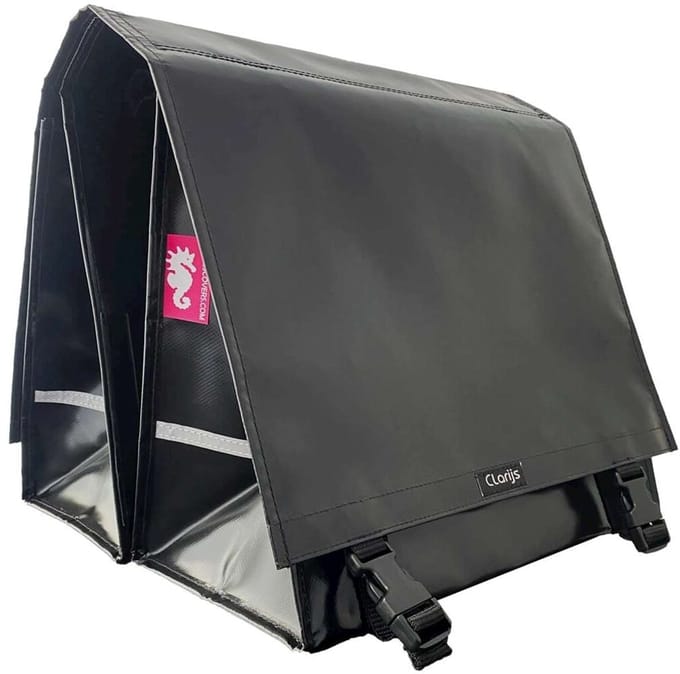 Clarijs fietstas dubbel L PVC 40L met uitsparing zwart