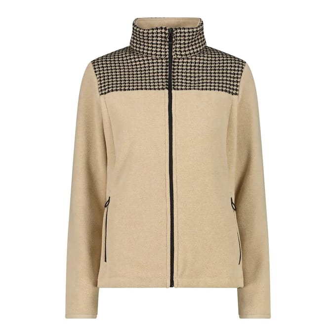 Damesfleece CMP Houndstooth-Print