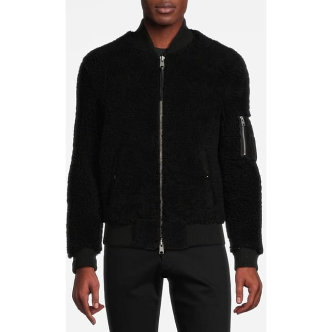 AllSaints Dale Bomber Black/black Größe: XXS | Bomberjacken Outlet | Herren | Schwarz