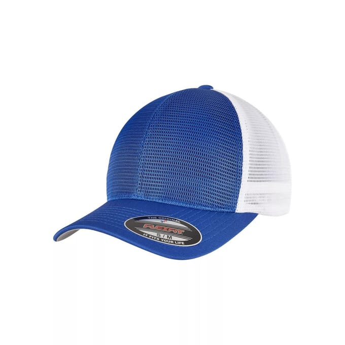 Flexfit 360 Tweekleurige Omnimesh Baseballpet (Koningsblauw/Wit)