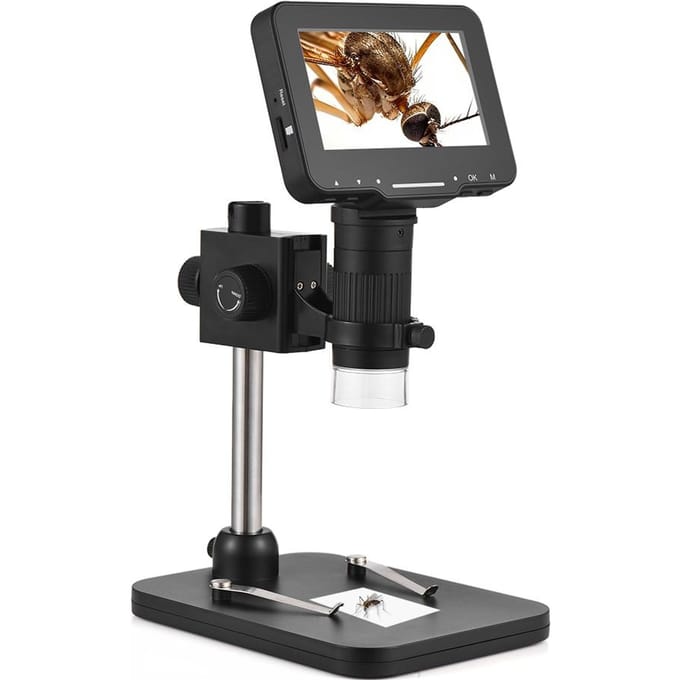 Hoge resolutie USB digitale microscoop FHD 1080P Lichtheid instelbaar met 4,3-inch groot IPS zwart